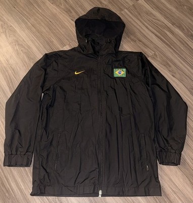 Brazil Rain Jacket 2014 Black Nike Training Rain Coat sz Large | eBay