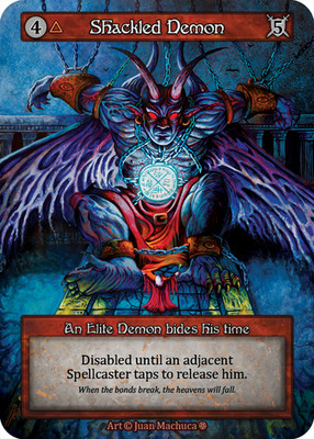 Shackled Demon 2x Gothic SCR Sorcery Contested Realm Elite MINT fire