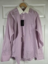 Donald J. Trump white collar french cuff non iron Mens Dress Shirt Size 17.5