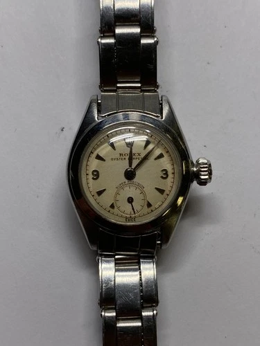 Vintage Rolex Oyster Perpetual Automatic Women's Watch, Pre-Owned, Runs (34-#23)