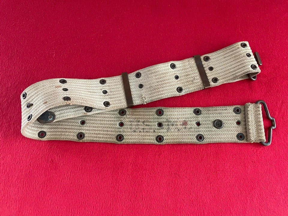 WWII USMC Belt US MARINE CORPS Marked Web Gear Early WW2 Pacific ...