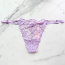 Victoria's Secret Dream Angels Lace Adjustable V-String Panty Silky Lilac