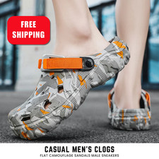 Casual Men's Summer Clogs - SlipOn Waterproof Slippers Garden Beach Swim Sandals