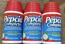 Pepcid Complete Dual Action 150 Chewable Tablet Cool Mint Flavor, EXP 3/2027+