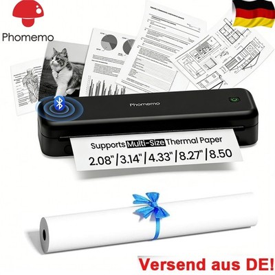 Phomemo M834 tragbare Drucker  A4 Mobiler Drucker Thermodrucker für Reise Büro
