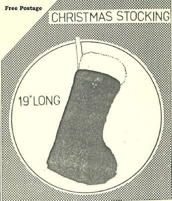 Reproduktion Weihnachten Stiefelstrumpf Schnittmuster
