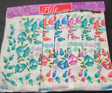 6 FLOWER HANDKERCHIEFS NEW
