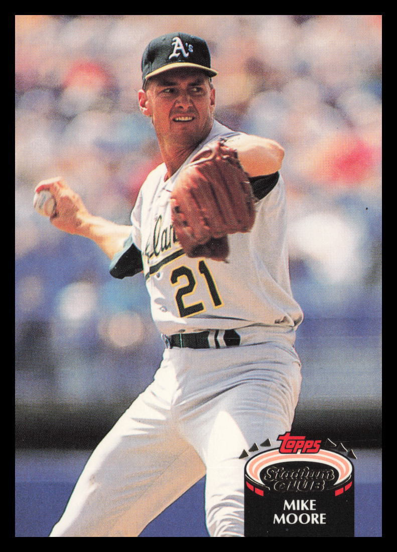 1992 Stadium Club #669b Mike Moore Oakland Athletics Baseball Card