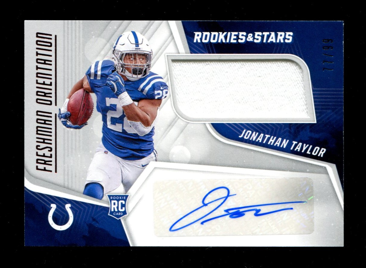 Jonathan Taylor Panini Rookies & Stars Freshman Orientation Autograph Relics #FOJT Base