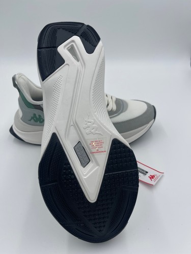 Kappa Unisex Grey White off Green Faded Round Toe Lace Up Sneaker AUTHENTIC 6PR0 - Picture 6 of 7