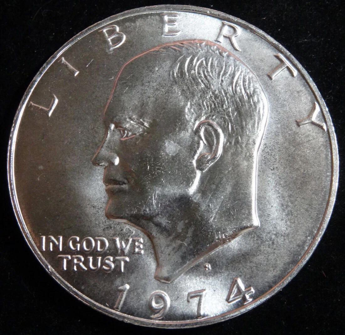 Uncirculated U.S. Mint 1974 Eisenhower Dollars (1971-1978) for