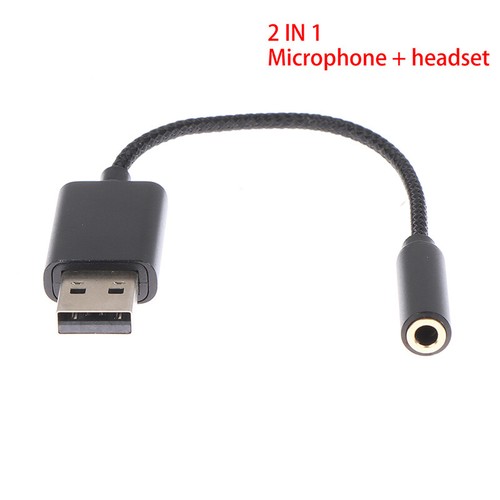2 in 1 USB to 3.5mm Jack Sound Card Plug Sound Audio Adapter for PC Laptdn bKu - Picture 6 of 8