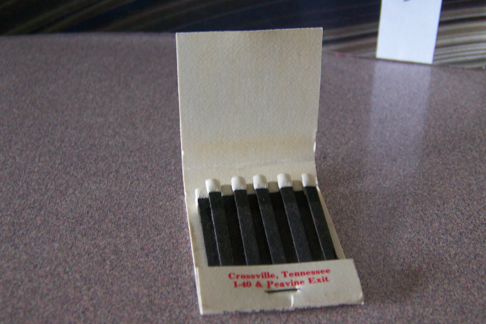 Vintage Matchbook L4 Crossville Tennessee Bean Pot Restaurant Open Forever I40 eBay