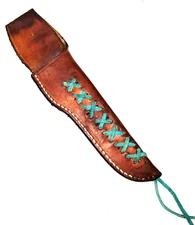 Vtg GERBER Mini-Magnum Leather Sheath Fits 6 1/4" Blade & 2 3/8" Belt Loop