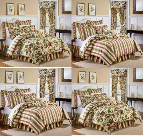Waverly 4-Piece Laurel Springs Comforter Set, Queen