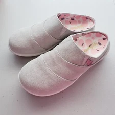 Spenco Comfort Slides Clogs Slip Ons Size 6.5 Suede Beige Gray