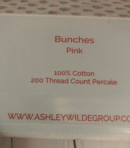 CATH KIDSTON LONDON Bunches Pink- Cotton Percale-Full-Sheet Set-NIP - Picture 7 of 9