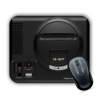 16bit RETRO SPIELKONSOLE Sega Mega Drive inspiriert Mauspad Gaming Laptop PC