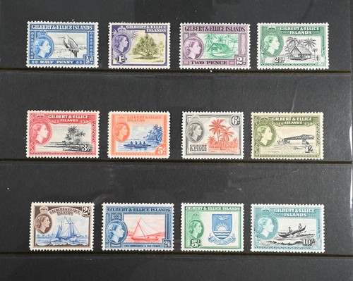 Gilbert & Ellice Islands Scott # 61-72 VF OG Hinged British Colony Stamps Cat$66