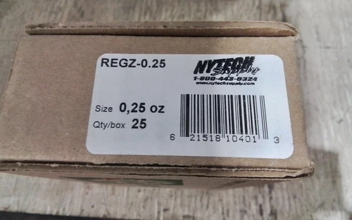 25pc Zinc Clip-On Weight, 0.25oz (WP20)