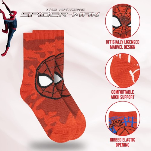 Spider Man Boys Socks 10-Pack of Decorative Spiderman Toddler Socks Amazing L... - Picture 3 of 6