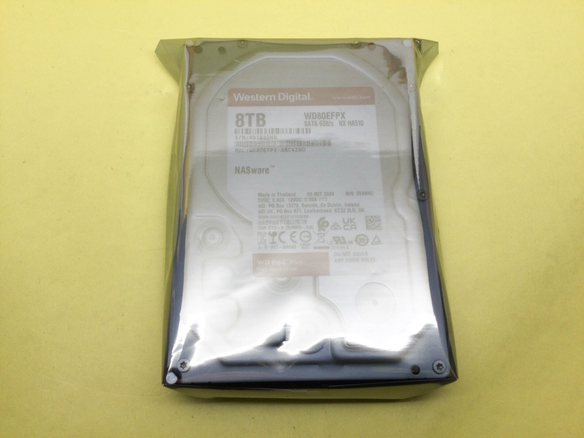 WD Red Plus 8TB SATA 6Gb/s 5640 RPM 256MB 3.5in NAS HDD WD80EFPX