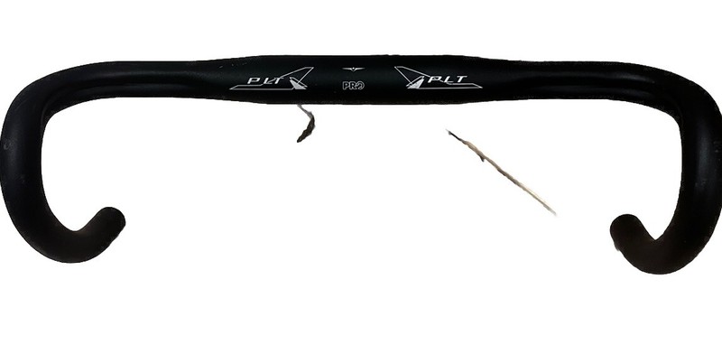 PRO PLT Road Bike Compact Drop Cycling Handlebars 420 x 31.8mm - Black Aluminium