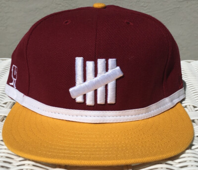 New Era 59/50 Fitted Undefeated 5 Strike Maroon Gold (Size 7 1/2)  Hat
