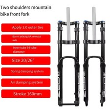 Forcella anteriore bici mtb doppia spalla 20/26" 160mm viaggio mtb mountain bike forcella