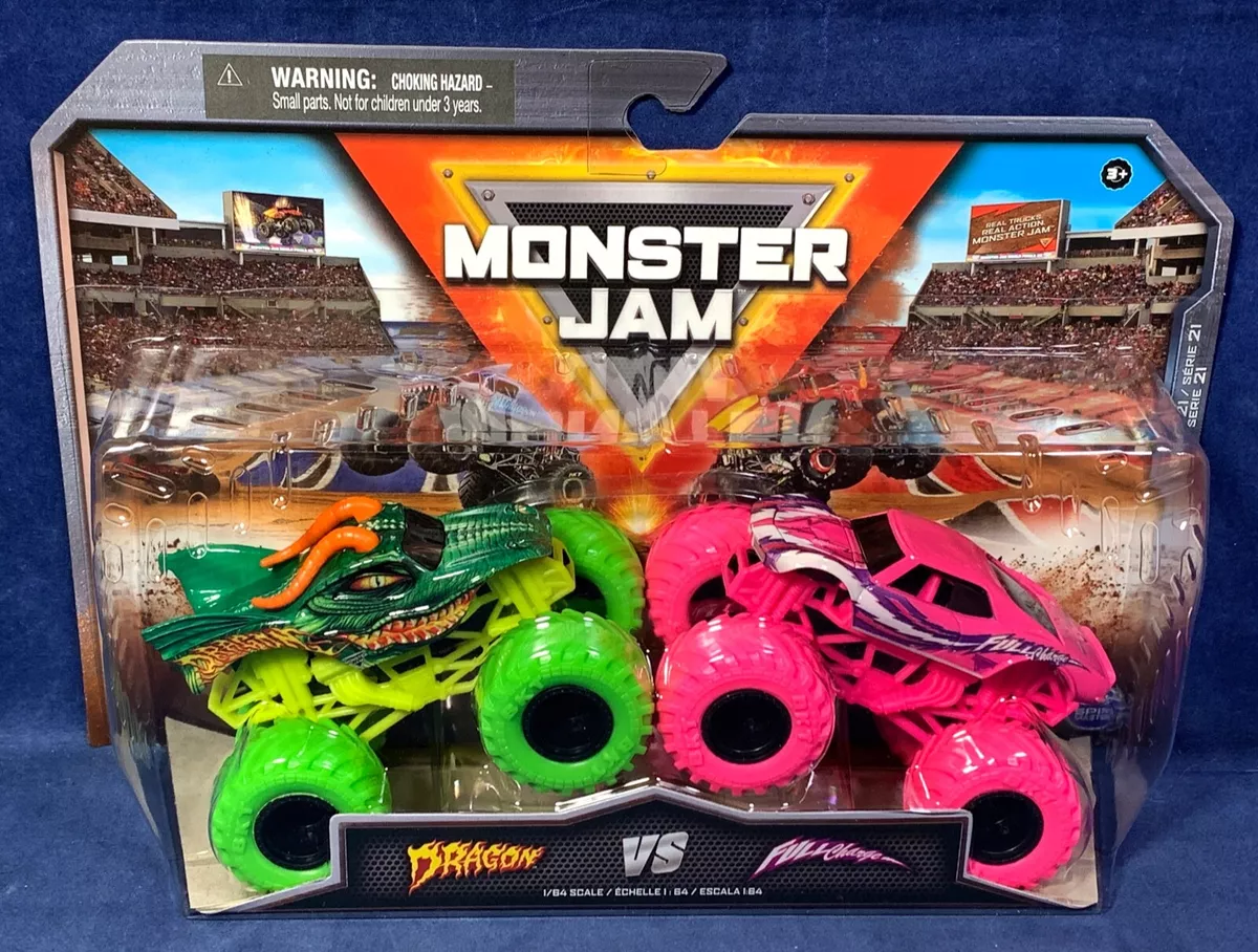 DRAGON vs FULL CHARGE - 2-Pack SERIES 21 Trucks MONSTER JAM Cars