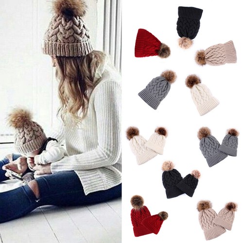 Women Kids Baby Child Warm Winter Knit 