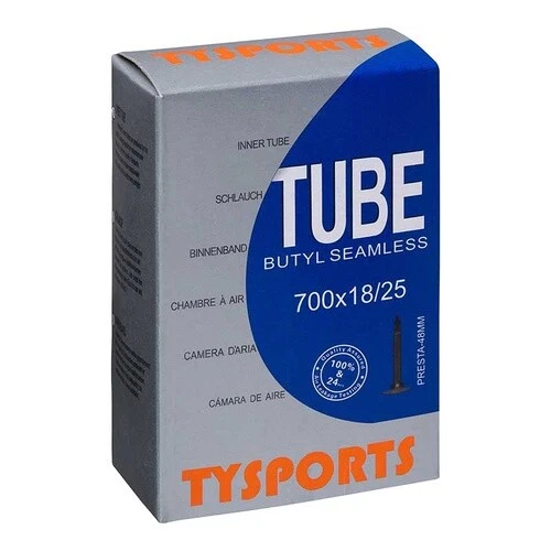 TY Sports 700 x 18-25c Presta Valve Road Tube - Picture 1 of 8