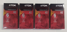TDK HS Blank Video Tape Lot of 4 / 6 Hour / T-120 / NEW