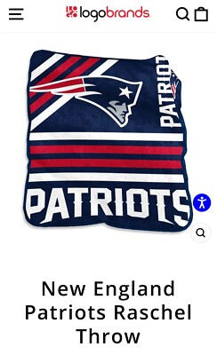 NFL New England Patriots Raschel Throw Blanket (50X60)