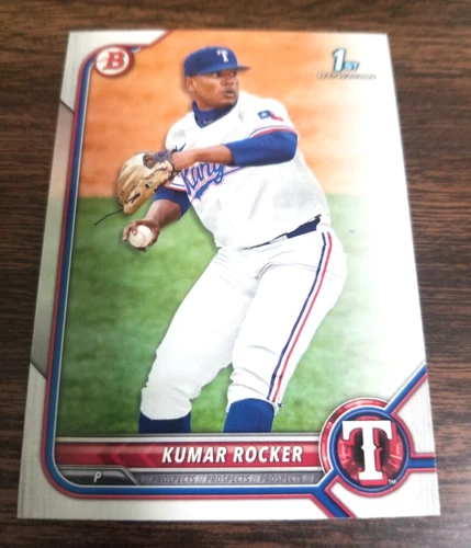 KUMAR ROCKER 2022 1st BOWMAN DRAFT CARD BD-164 TEXAS RANGERS (FIRST ROOKIE BASE)