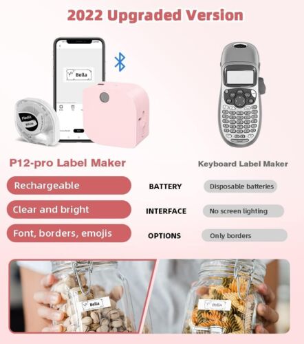 Phomemo Label Makers Tragbarer Bluetooth-Etikettendrucker Mini Sticker Maker - Bild 7 von 12