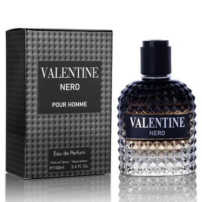 Valentine Nero for Men - Woody Aromatic Fragrance with Floral and Mineral Notes 
