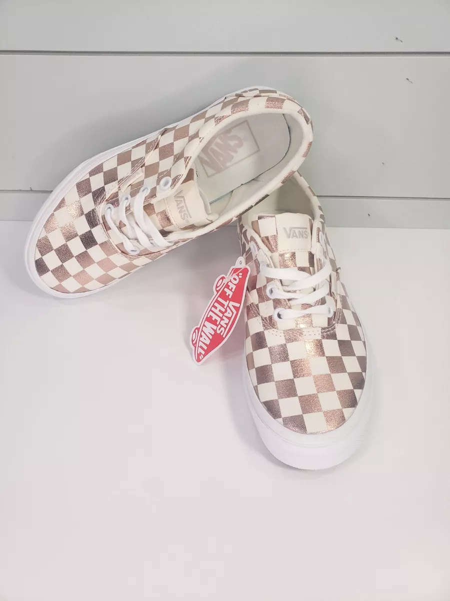 Checkerboard vans rose clearance gold