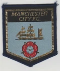 Original Vintage 1970s Football Sew On Patch Manchester City Cloth Badge Unused