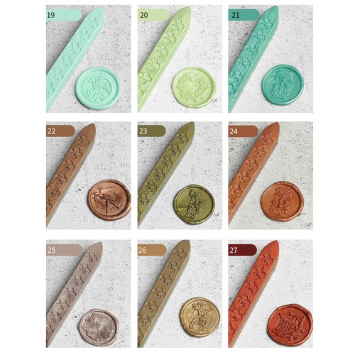 1PC Sealing Wax Stick Iris Pattern For Sealing Wax Stamp Wedding Letter Card - Picture 9 of 72