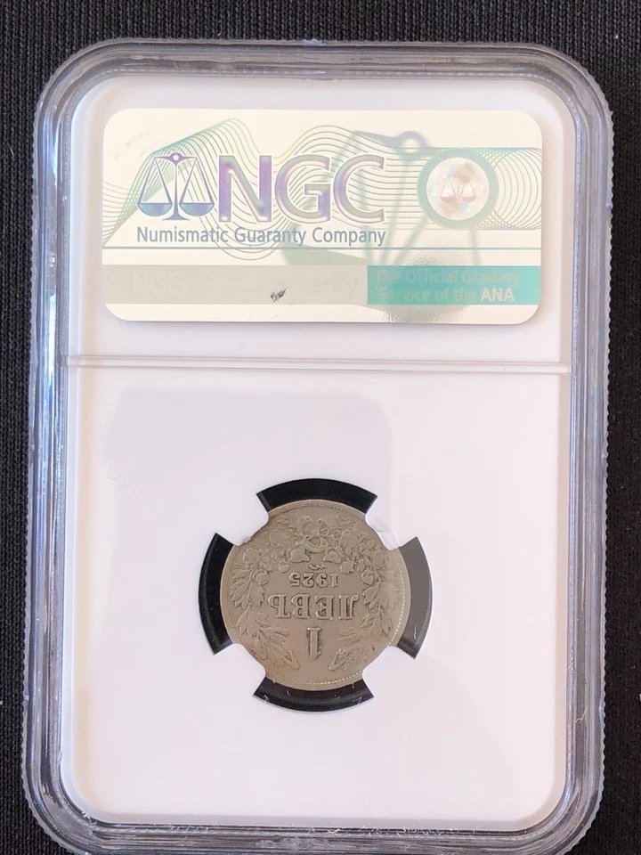 Bulgaria 1 Lev 1925 With Lightning Bolt Boris III NGC VF35 - Image 4 of 4