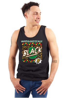 Cool Unapologetically Black Tribal Pattern Tank Top T Shirts Tees Men Women
