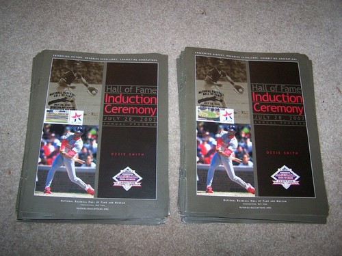 St. Louis Cardinals Cards Ozzie Smith 1992 Baseball Hall of Fame HOF Program