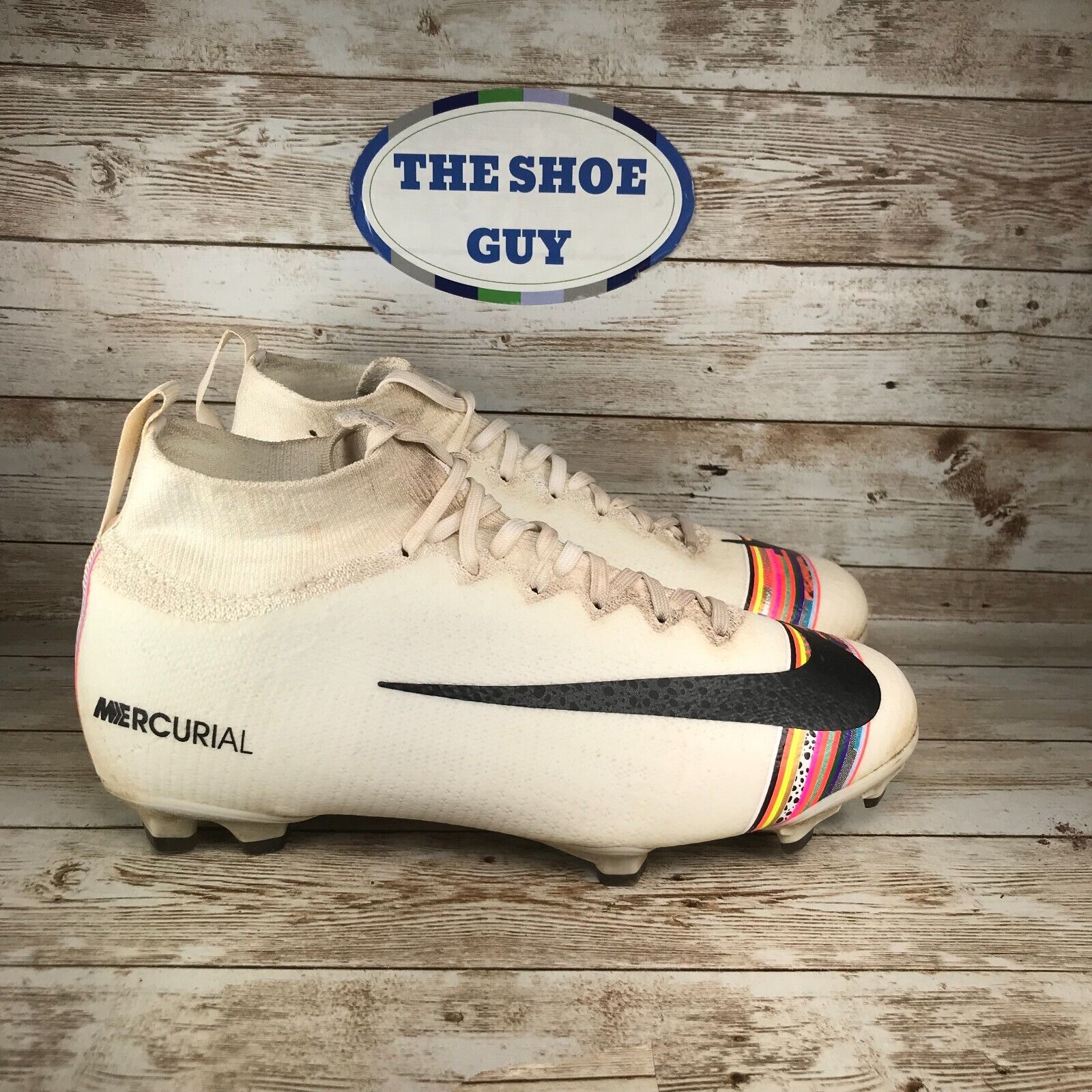 Kreta justering jøde Nike Mercurial Youth size 4.5Y Athletic low top White Soccer Cleats shoes |  eBay