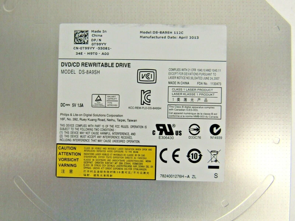 Dell Lot of 3 T99YY Lite On DS-8A9SH 8x 3 Gbps Slim Line 5.25" DVD RW Drive 29-4 - Image 4 of 4