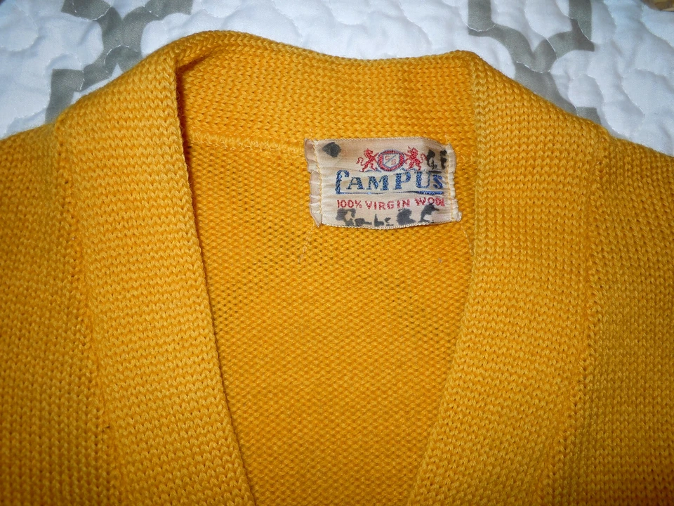 Vintage 1952 High School Letter Sweater Kewaunee, WI. Mens Size 42 - Image 3 of 4