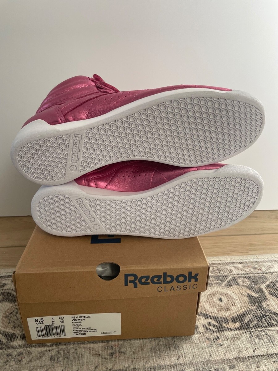 Size 8.5 - Reebok Freestyle Metallic High Sharp Pink W for Size 8.5 - Reebok Freestyle Metallic High Sharp Pink W for