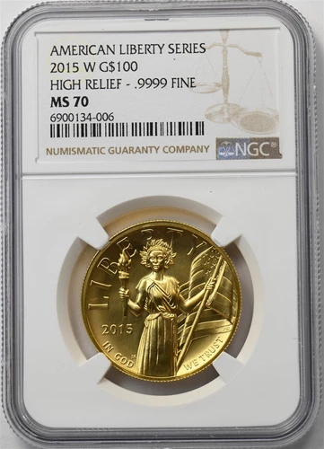 2015 W $100 Gold Liberty High Relief NGC MS70 NG1928# combine