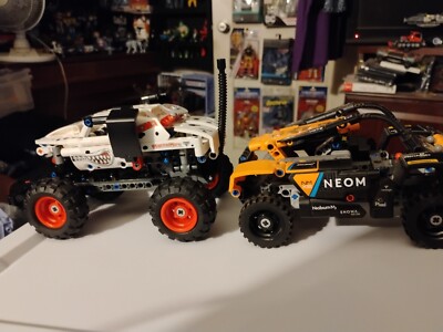 Lot Of (2)LEGO TECHNIC: Monster Jam Monster Mutt And Lego Neon McLaren E Truck
