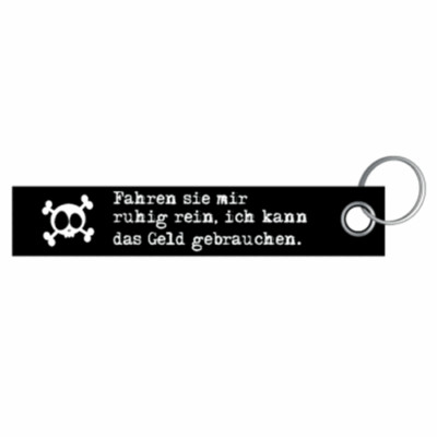 Drive me in quietly, I can keychain lanyard 3x16cm